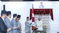 राष्ट्रपति पौडेलसमक्ष राष्ट्रियसभाको निर्वाचनको प्रतिवेदन पेस